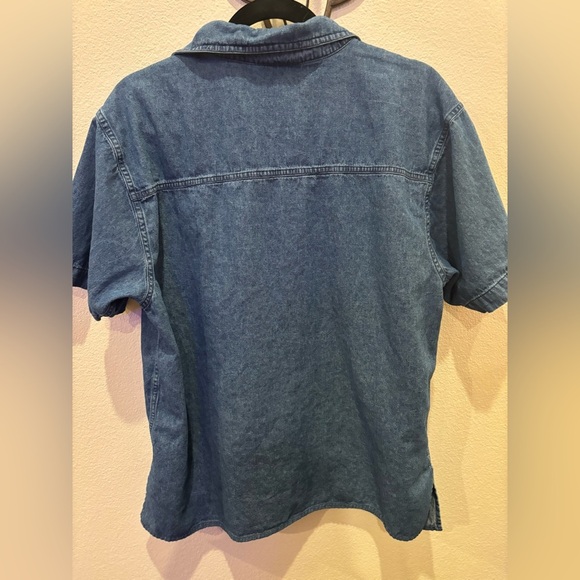 Effeci Vintage Embroidered Denim Shirt Puppy Dog Scene Size L - Picture 7 of 9